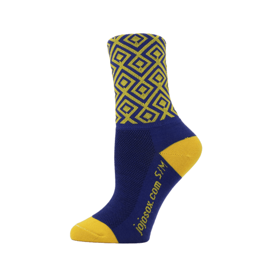 Navy and Gold "Times Square" Paddock Sox